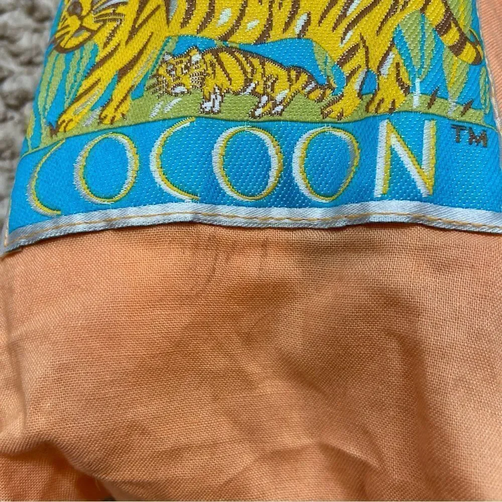 Vintage Kids Cocoon Brand Cotton TravelSheet Orange with Cotton Stuff Sack‎